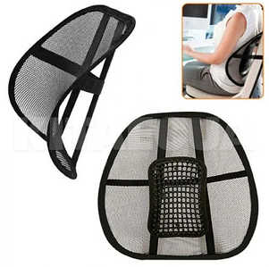 Ортопедична спинка-подушка c масажером поперековий упор для спини на крісло