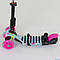 Самокат 5 в 1 триколісний 11210 Best Scooter Божа корівка абстракція рожевий, фото 3