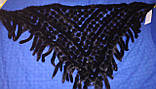 Норкова шаль чорна, норкова хустка, фото 5