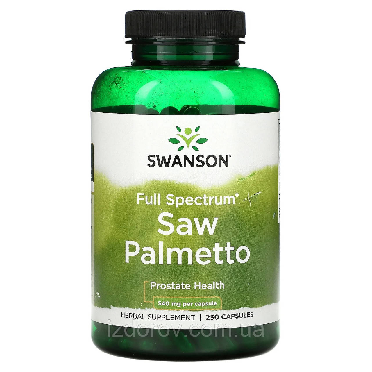 Со пальметто 540 мг Swanson Saw Palmetto ягоди пальми сереноа для чоловічого здоров'я простати 250 капсул