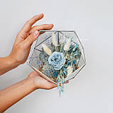 Флораріум з мохом, довговічними рослинами і розою «Blue rose» 2.0, фото 4