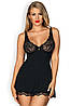 Комплект жіночий із сорочки та трусиків Obsessive LUVAE BABYDOLL&thong, фото 3
