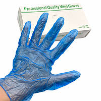 Перчатки одноразовые виниловые Professional Quality Vinil Gloves, 100шт./уп. (Размер - L)