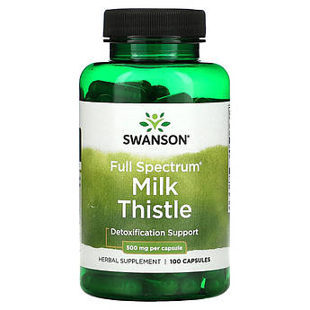 Розторопша 500 мг Swanson Milk Thistle для здоров'я печінки 100 капсул