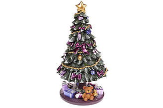 Новорічна ялинка з обертанням і музичним механізмом, 23 см