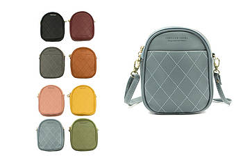 Сумочка гаманець жіноча 18*14,5 см на два відділення зі штучної шкіри в різних кольорах Karman