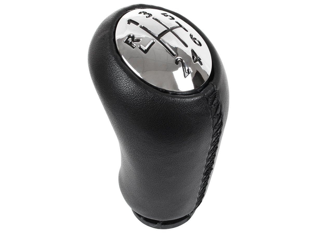 Renault Laguna II 01-07 ручка перемикання передач 6 передач чорна шкіра + хром, арт. DA-21522, фото 1