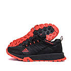 Чоловічі кросівки з натуральної шкіри Adidas Terrex Black комфортні демісезонні спортивні шкіряні кросівки, фото 2