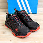 Чоловічі кросівки з натуральної шкіри Adidas Terrex Black комфортні демісезонні спортивні шкіряні кросівки, фото 7