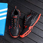 Чоловічі кросівки з натуральної шкіри Adidas Terrex Black комфортні демісезонні спортивні шкіряні кросівки, фото 8