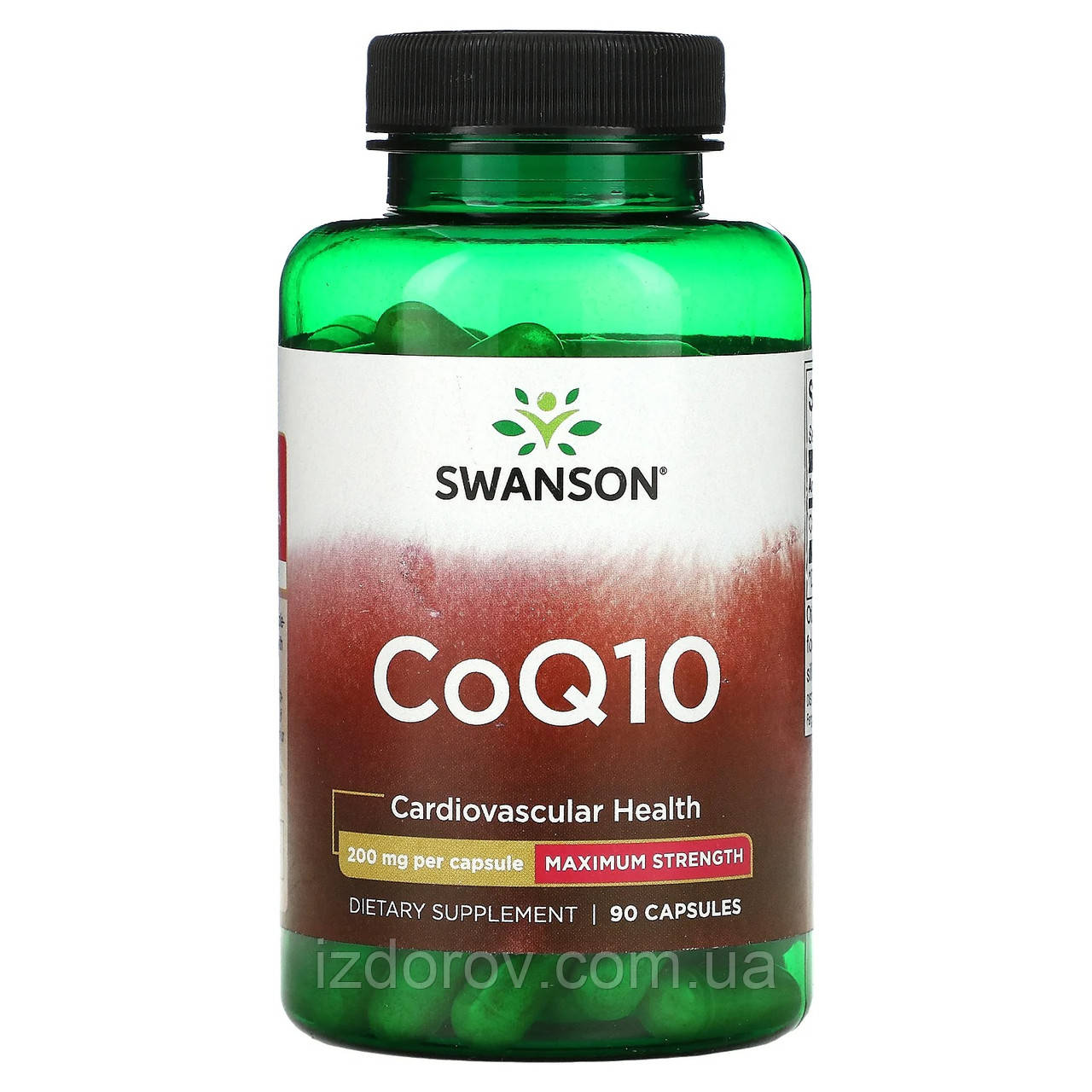 Коензим CoQ10 200 мг Swanson Ultra Q10 для здоров'я серця 90 капсул