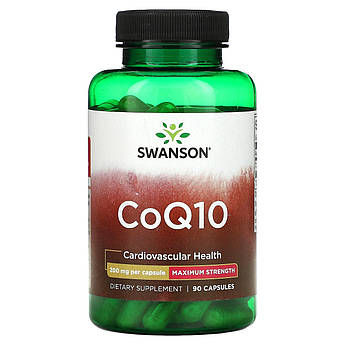 Коензим CoQ10 200 мг Swanson Ultra Q10 для здоров'я серця 90 капсул