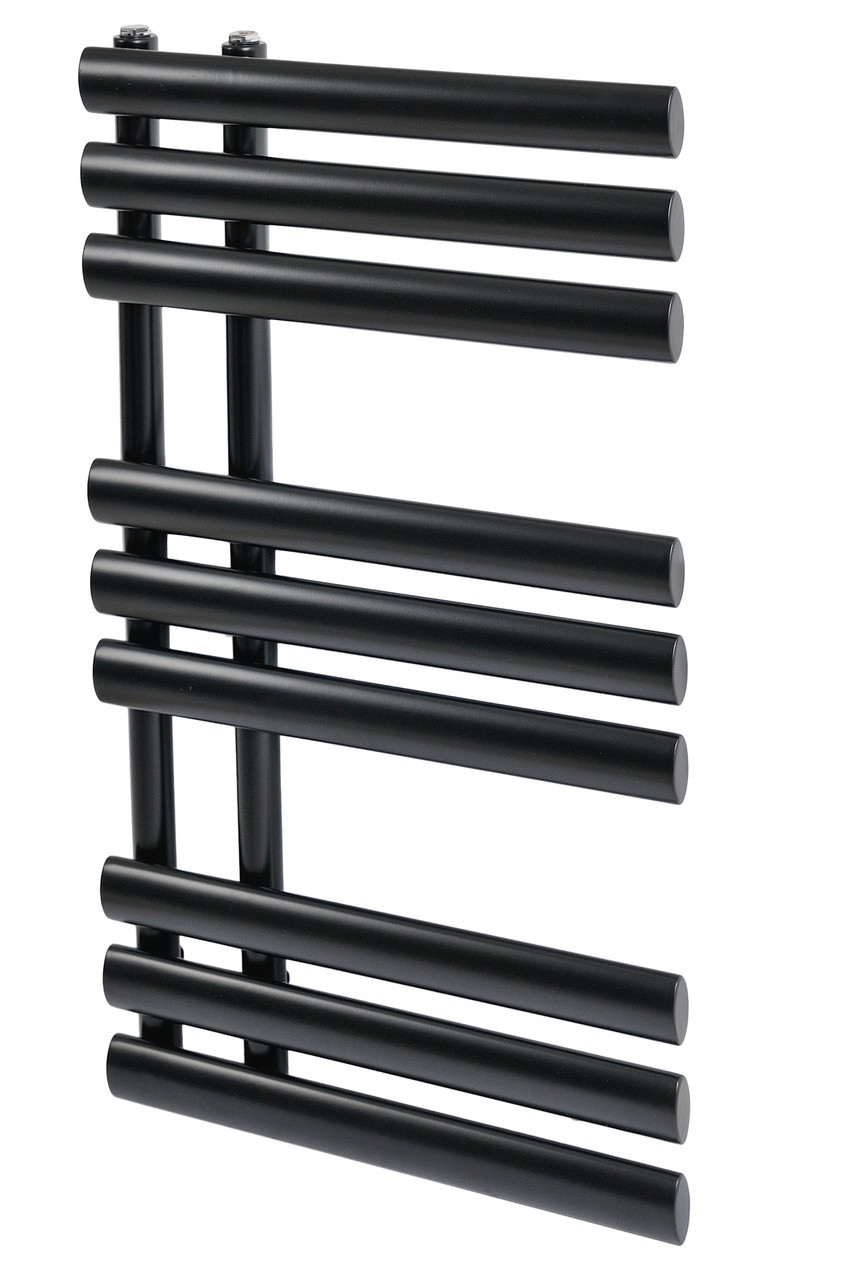 Дизайнерська рушникосушка Grasse 9/820 чорний матовий, фото 1