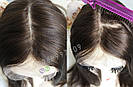 💎Натуральний жіночий парик золотистий з чубчиком, натуральний волосся 💎, фото 9