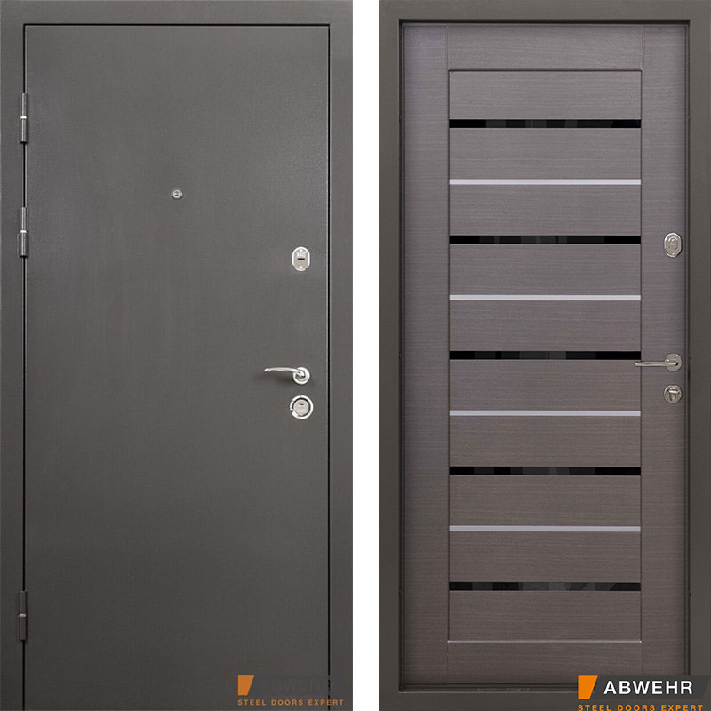 Дверь металлическая Абвер Kale Dominga Венге Серый Горизонт для улицы - фото 1 - id-p1412072456