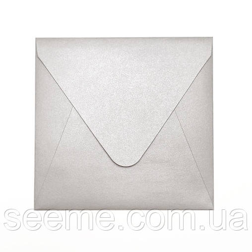 Конверт 165x165 мм, колір срібний (silver), КОМПЛЕКТ 10 шт.
