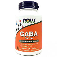 Gaba 500 мг Now Foods Габа (ГАМК - Гамма-аміномасляна кислота) 100 капсул