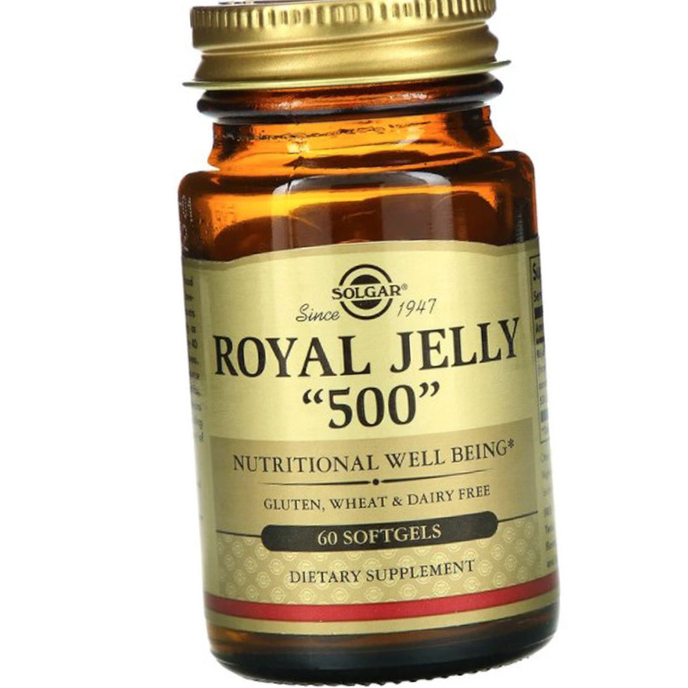 Маточне молочко Солгар Solgar Royal Jelly 500 60 гельових капсул