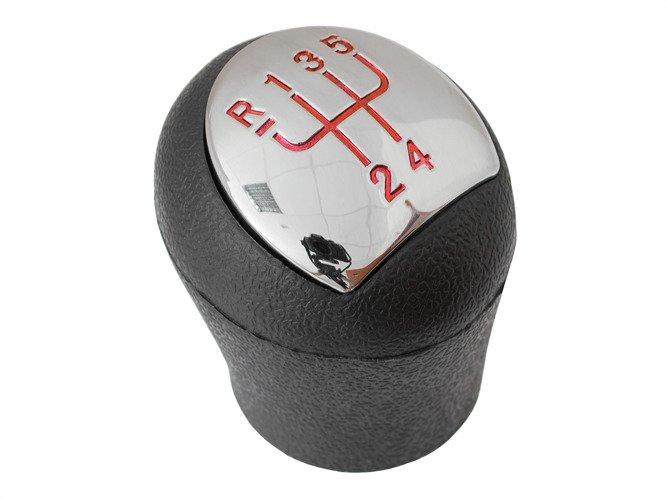 Renault Twingo 01-08 ручка перемикання передач хром + Червона схема 5 передач, фото 1