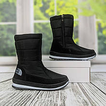 Дутики жіночі зимові Bromen чорні з блискавкою збоку 2620