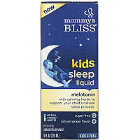 Mommy's Bliss, Kids, жидкое средство для сна, мелатонин, для детей от 3 лет, со вкусом винограда, 120 мл