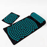 Масажний килимок Аплікатор Кузнєцова + валик + подушка масажер для спини/шиї/ніг OSPORT Lotus Set (n-0003), фото 4