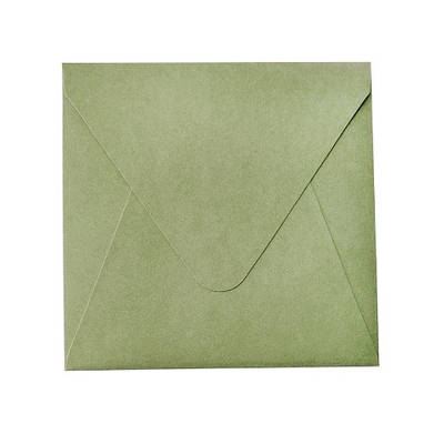 Конверт 165x165 мм, колір зелений чай, КОМПЛЕКТ 10 шт.