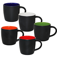 Чашка керамическая черная | кружка цилиндр разные цвета | 330мл| SNT
