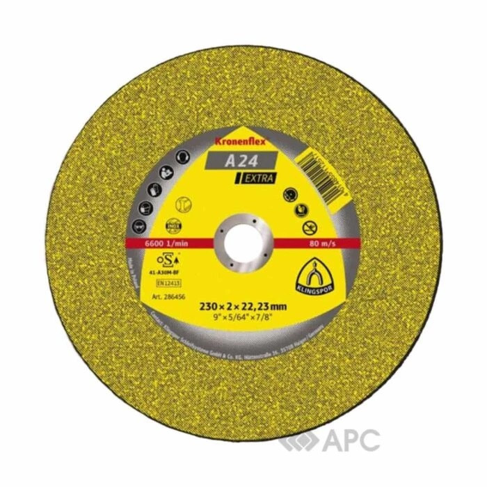 Круг відрізний по металу Klingspor Kronenflex А 24 Extra 286456 230*2*22,23 мм