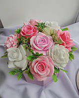 Букет квітів із мила "Букет троянд" у коробці