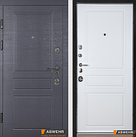 Дверь металлическая Абвер MegapolisPRO Montana 44 Дуб Грифель/Силк Зефир для квартиры, для офиса