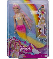 Кукла Барби русалка цветная игра GTF89 Barbie Dreamtopia Rainbow Magic Mermaid