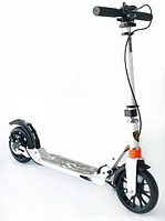 Двухколесный самокат Scooter Urban Sport Урбан 117B белый, дисковый тормоз.