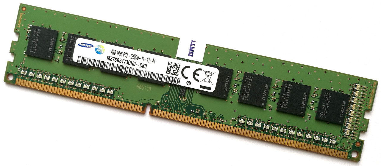 Оперативна пам'ять Samsung DDR3 4Gb 1600MHz PC3-12800U 1R8 CL11 (M378B5173QH0-CK0) Б/В