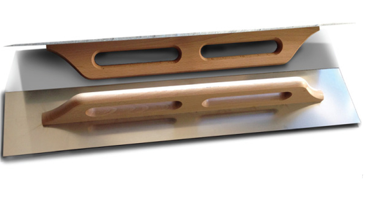 Тёрка нержавеющая с деревянной ручкой HT tool 130х700 мм - фото 1 - id-p223664439