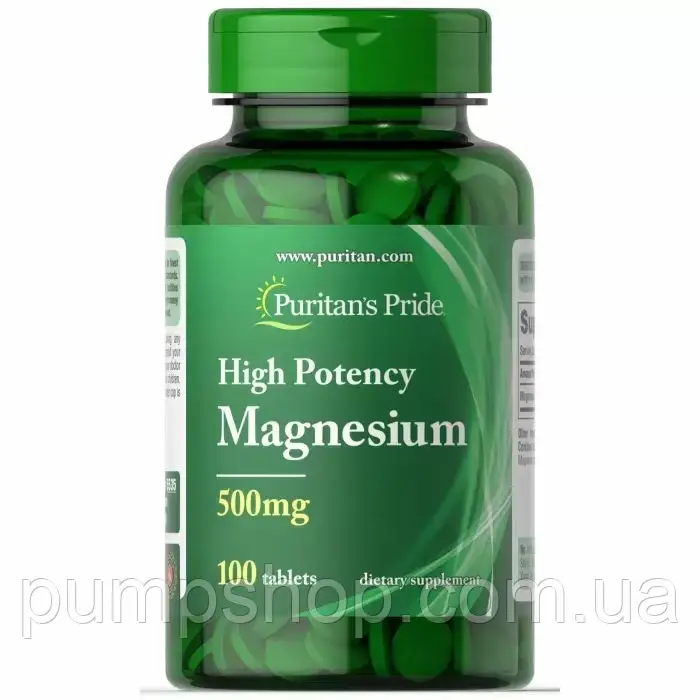 Магнія оксид Puritan's Pride Magnesium 500 мг 100 таб.