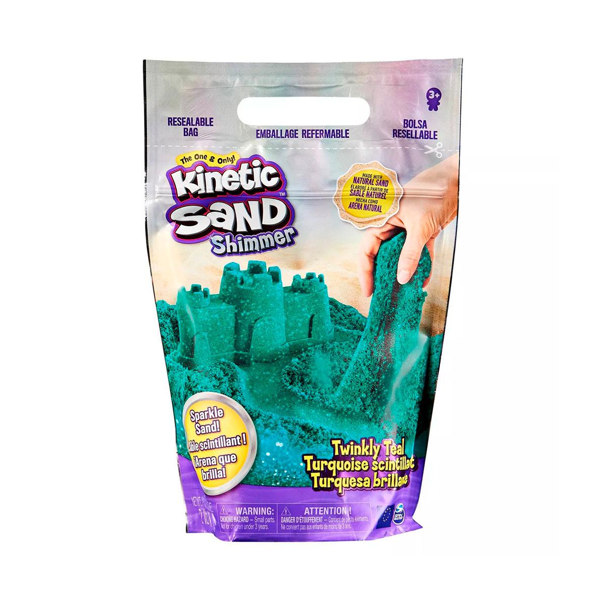 Песок для детского творчества - Kinetic Sand Бирюзовый блеск 71489T - фото 1 - id-p1466295157