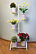 Підставка для квітів BeStand "МОНІКА 100" з рухомими кошиками, висота 122 см, колір білий., фото 4