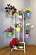 Підставка для квітів BeStand "МАТІЛЬДА 100" з рухомими кошиками, висота 122 см, колір білий., фото 2