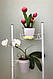 Підставка для квітів BeStand "МАТІЛЬДА 100" з рухомими кошиками, висота 122 см, колір білий., фото 6