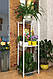 Підставка стелаж для квітів та розсади BeStand "КУБ 30 з рухомою полицею 40 х 40 см висота 120 см, колір білий, фото 4