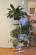 Підставка для квітів BeStand "ГРАНД 140" для великих рослин, висота 140 см, колір білий., фото 4