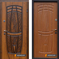 Дверь металлическая Абвер Avers Модель 209 Дуб Золотой + Патина для улицы