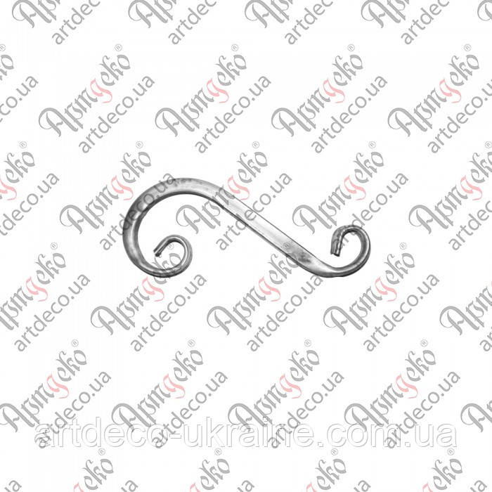 Кований завиток з труби 300х120х20 Арт. 12.701, фото 1