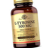 L-тирозин Солгар Solgar L-Tyrosine 500 mg 50 рослинних капсул