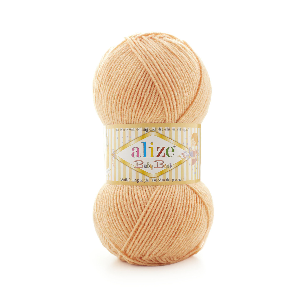Alize BABY BEST (Бейбi Бест) № 81 персиковий Пряжа акрил з бамбуком, нитки для в'язання), фото 1