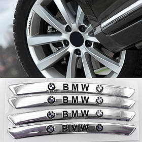 Наклейки на диски BMW (БМВ) E39 E53 E60 E46 E34 E90 E65 E66 E70 F10, F15 F20 F30 F35 Cріблястий