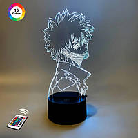 3D нічник "Дабі" (ВОЛІЧНЕ ЗОБРАЖЕННЯ)+ пульт ДК + мережевий адаптер + батарейки (3ААА) 3DTOYSLAMP