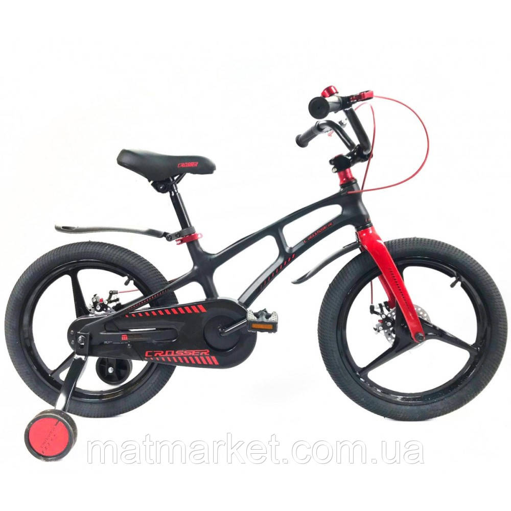 Велосипед детский Crosser Magnesium bike 16" . Магниевый сплав. Цвет черно - красный, фото 1