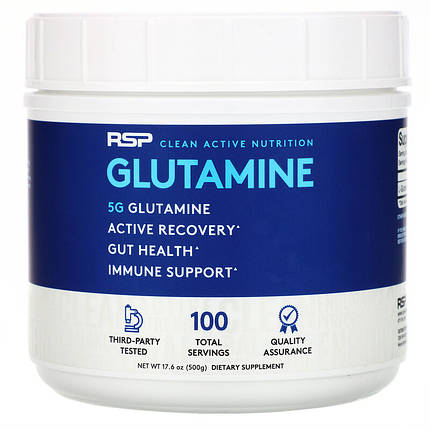 Глютамін RSP Nutrition Glutamine 500 г, фото 1